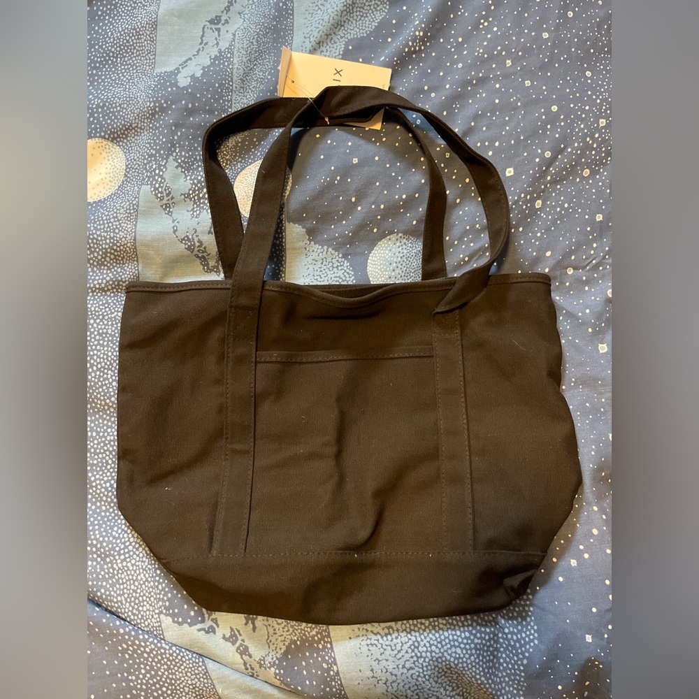 NWT Black Canvas Tote Bag